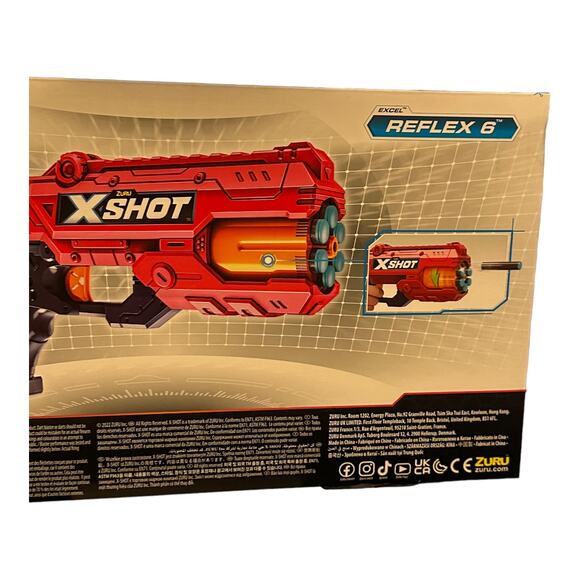 ZURU X-Shot Excel Double Reflex 6 Foam Dart Blaster with 12 Darts New - Picture 5 of 6